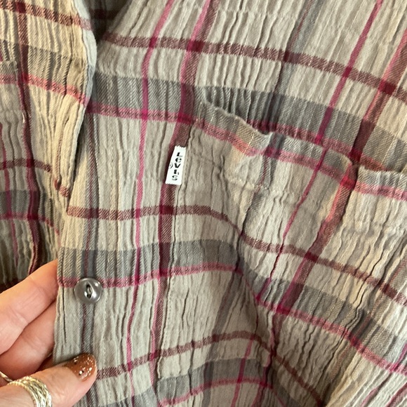 Vintage Levi’s button up belted shirt size M - Picture 4 of 9